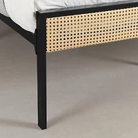 Lit plateforme en métal avec cannage de la collection Hoya South Shore