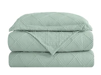 Swift Home Waffle Square Prewashed Duvet Cover Set
