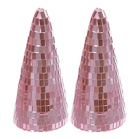 Sparkly Glass Tree Décor - Set of 2