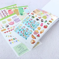 CRAFTY & CO. Livre d'autocollants alimentaires, 1 454 pièces, mignon, amusant, pour enfants et adolescents FOOD STICKERBOOK