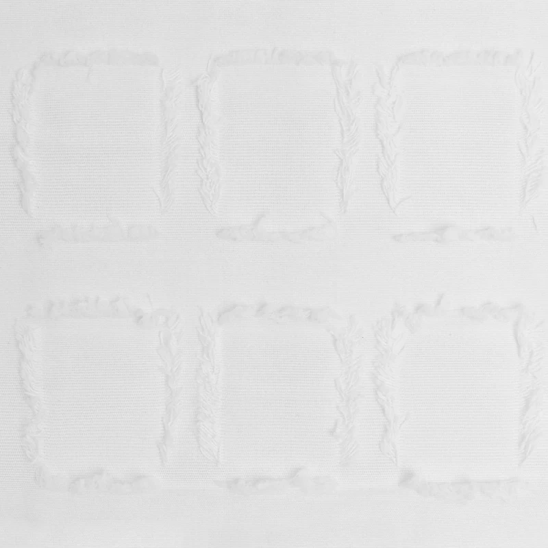 Cameron Fringe Cotton Fabric Shower Curtain
