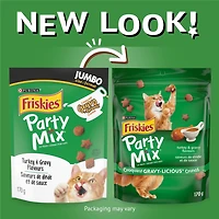 Friskies Party Mix Gravy-licious Turkey & Gravy Crunch, Cat Treats 454g, 454 g