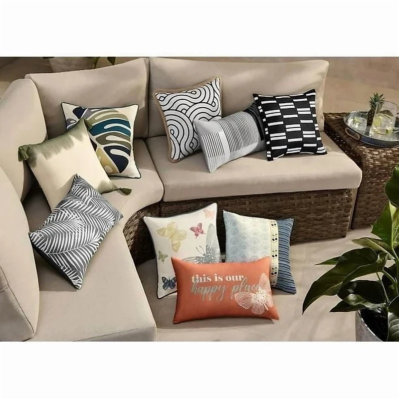 Paquet de 2 coussins décoratifs en détresse