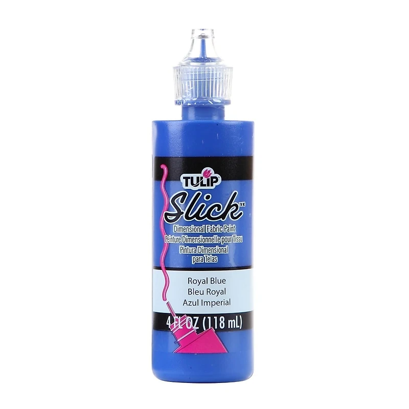 Peinture pour tissu dimensionnelle Tulip 4 fl oz Bleu Royal Peinture textile dimensionnelle