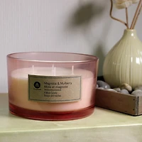 Hometrends 15oz Magnolia & Mulberry Scented 4-Wick Candle, 15oz fragranced candle