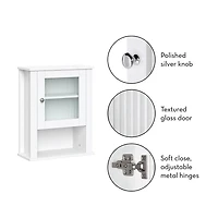 RiverRidge Home Prescott Single Door Wall Cabinet - White