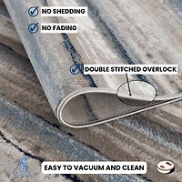 Rug Branch Havana 2' x 19' (Exact Size: 2'3" x 19') Scandinavian Indoor Runner Rug, Blue Brown, Contemporary - Entryway, Hallway, Bathroom, and Kitchen