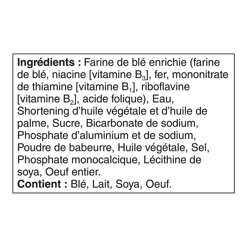 Gaufres EGGO* au babeurre, 280g (8 gaufres) Eggo au babeurre 280g