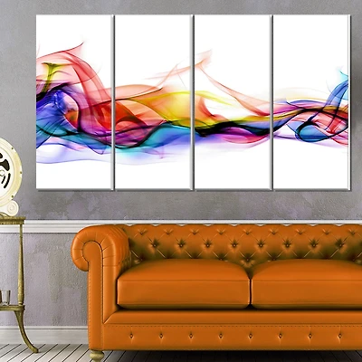 Design Art Abstract Smoke Contemporary Artwork Canvas Print