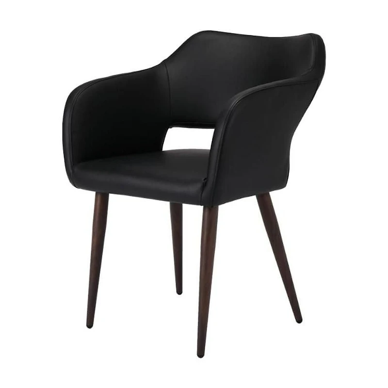 Conference Chair (PU) in Black Set of 2 for Dining Area