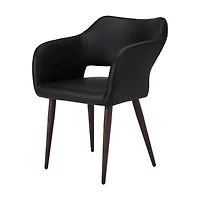 Conference Chair (PU) in Black Set of 2 for Dining Area