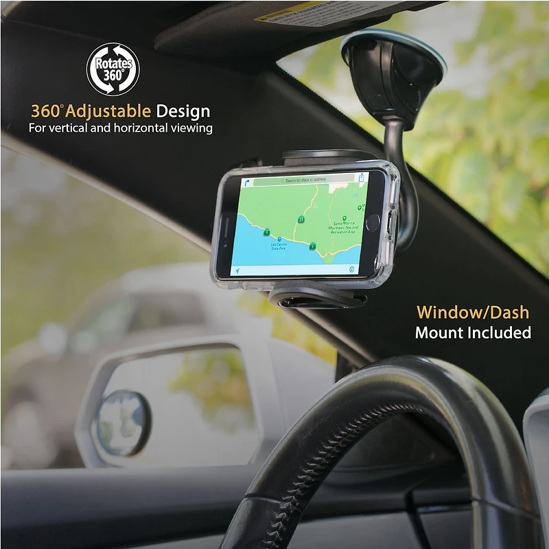 Scosche STUCKUP 4 in 1 Suction Cup Vent Mount Kit, Phone Mount