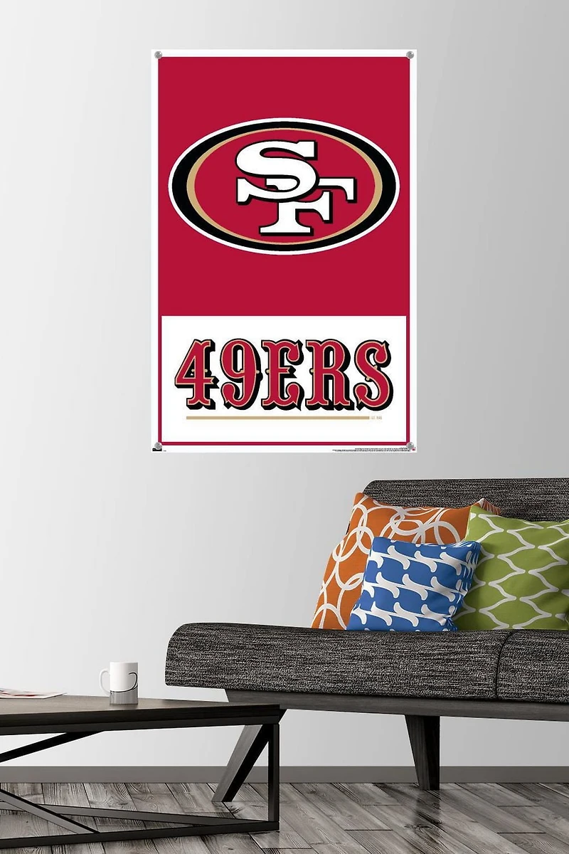 NFL San Francisco 49ers - Logo 21 Wall Poster, 22.375" x 34" Framed