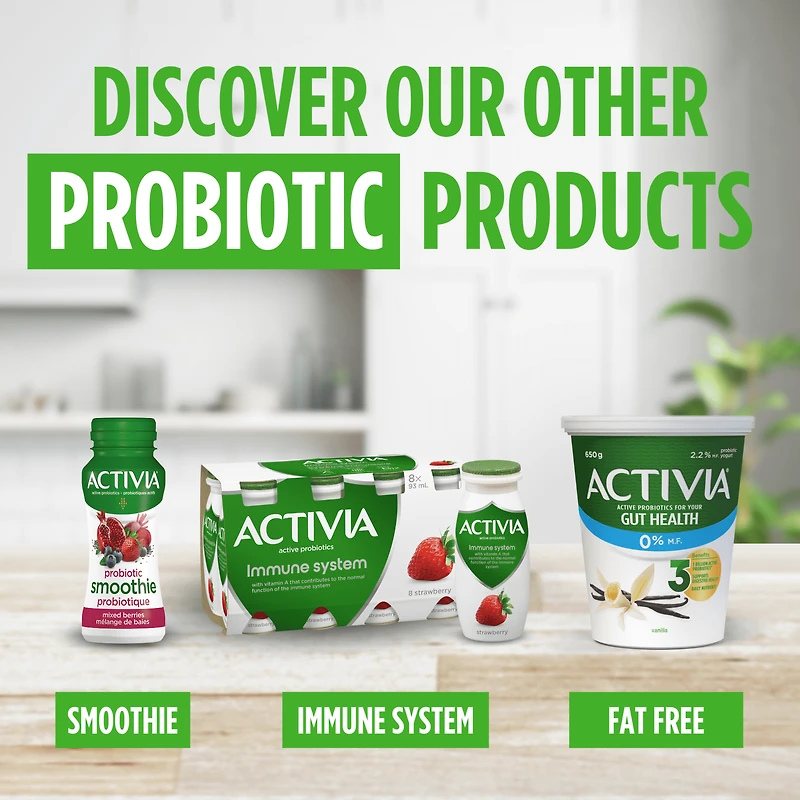 Activia Probiotic Yogurt, Lactose Free, Vanilla, Activia Lactose-Free Van 650G