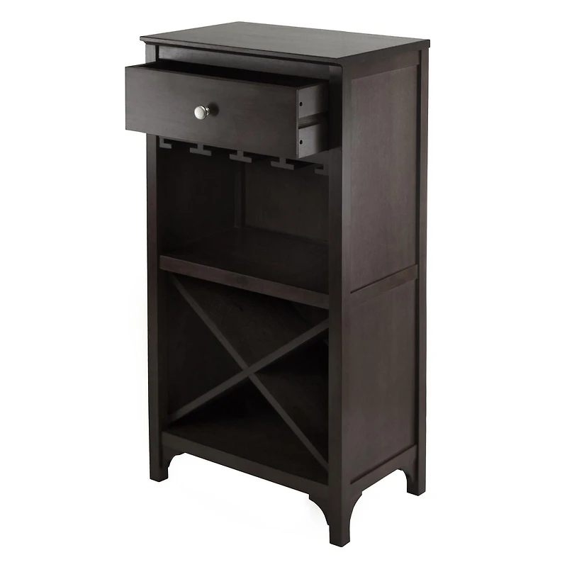 Winsome Ancona 3-Piece Wine Cabinet Modular Set in Espresso Finish - 92367