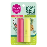 Baumes labiaux eos 100 % naturels en bâton – paquet de 2 eos de 4 g ananas-fruit de la passion et lait de coco, hydratation tout au long de la journée Paquet de 2 Baton (8g)