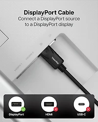 Visiontek DisplayPort to DisplayPort (M/M) 2 Meter Cable