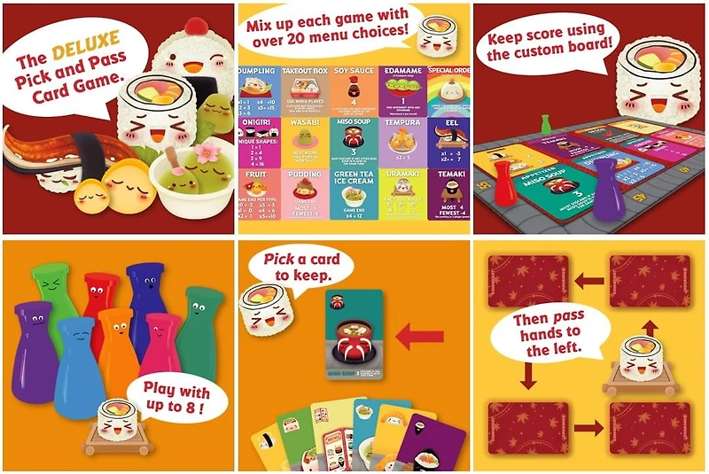 Jeu de cartes Sushi Go Party! de Gamewright - Anglais seulement