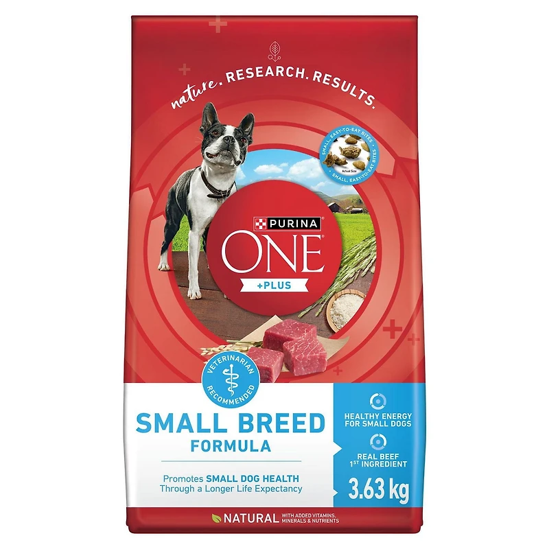 Purina ONE SmartBlend Small Breed Formula Beef, Dry Dog Food, 1.81-3.63 kg
