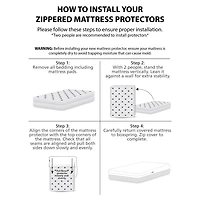 Protège-matelas AllerEase Ultimate à dessus en coton, grand lit double – À glissière, Imperméable