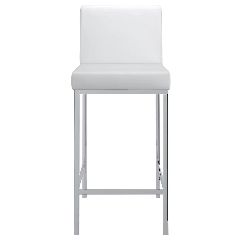 Set of 2 Modern Counter Stools, Black