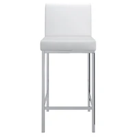 Set of 2 Modern Counter Stools, Black