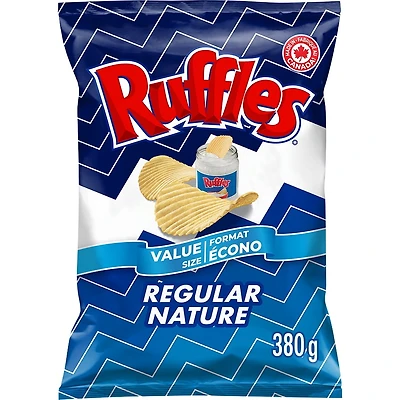 Ruffles Regular Potato Chips, 380 g.
