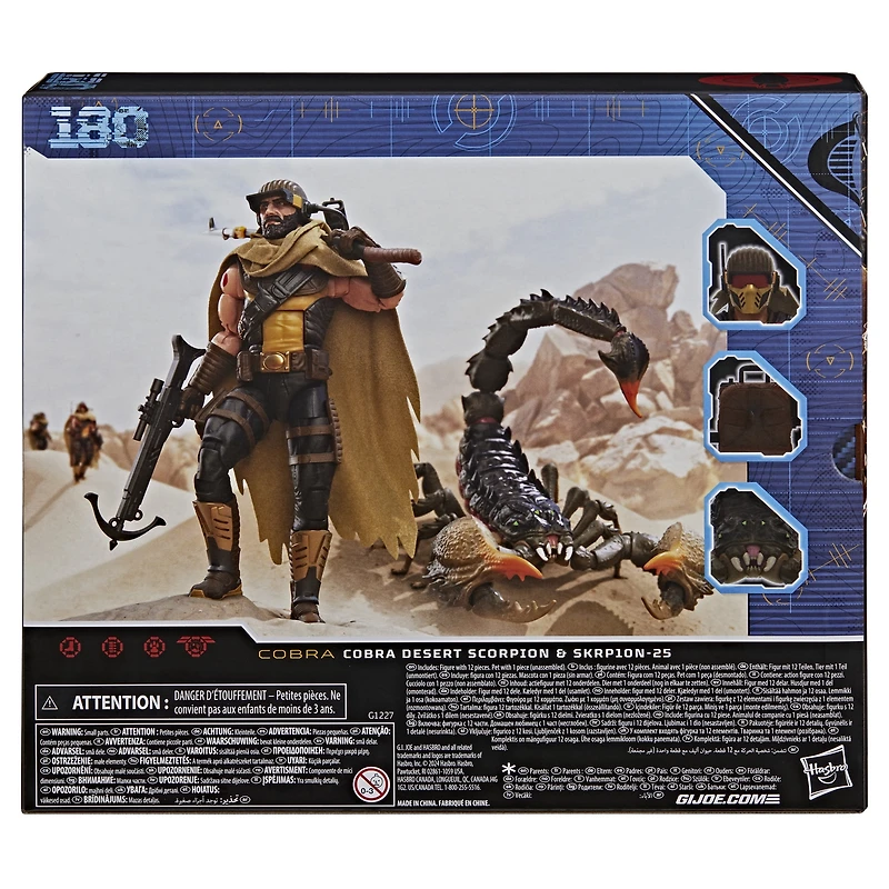 G.I. Joe Classified Series, figurine 180 Scorpion du désert Cobra de 15 cm et SKRP10N-25