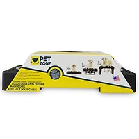 Pet Zone Designer Diner Adjustable Elevated Dog Double Feeder, Double Feeder