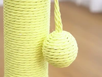 Home4Cat 17.1" Tall Dual-Function Recycled Paper Cat Scratching Post, Green, Playful & eco-friendly scratcher
