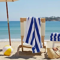 Lot de 4 serviettes de plage Mainstays Cabana Stripe, bleu