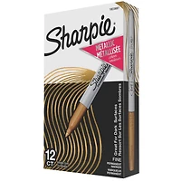 Marqueurs permanents métalliques Sharpie, pointe fine, or