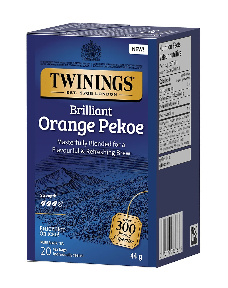 Twinings Thé Orange Pekoe Étincelant 20s 20 sachets de thé