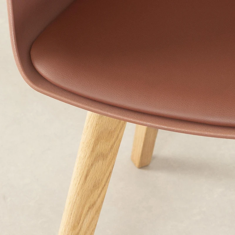 Ensemble de 2 chaises de salle à manger avec base en bois de la collection Flam South Shore
