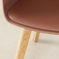 Ensemble de 2 chaises de salle à manger avec base en bois de la collection Flam South Shore
