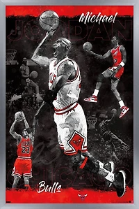 Michael Jordan - Sketch Wall Poster, 22.375" x 34" Framed