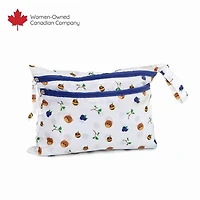 Melii Waterproof Wet & Dry Bag with Handle, for Wet Bathing Suits, Diapers and Potty Training and Dishes, 14x11