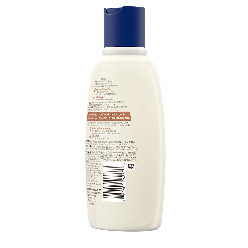 Aveeno Baby Nettoyant crémeux Hydratation apaisante pour la peau sensible - Avoine naturelle + vitamine E - Sans parfum, 236 ml
