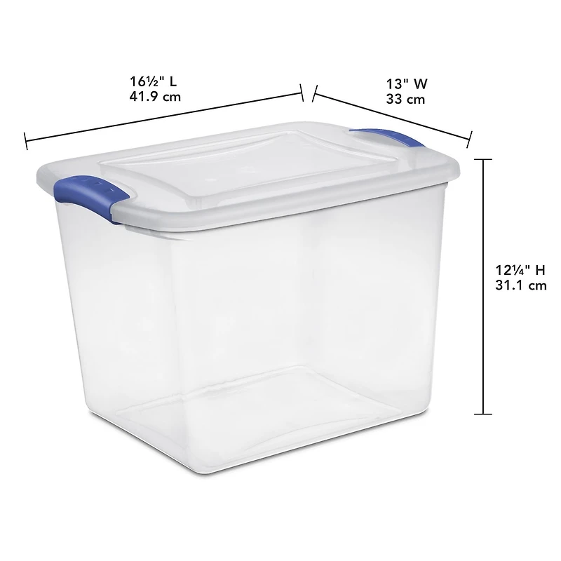 Sterilite Boîte Snap 26L - Bleu