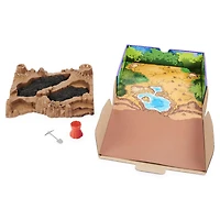 Kinetic Sand, Coffret Fossiles Dino avec 10 os de dinosaures cachés à découvrir, pour les enfants à partir de 6 ans