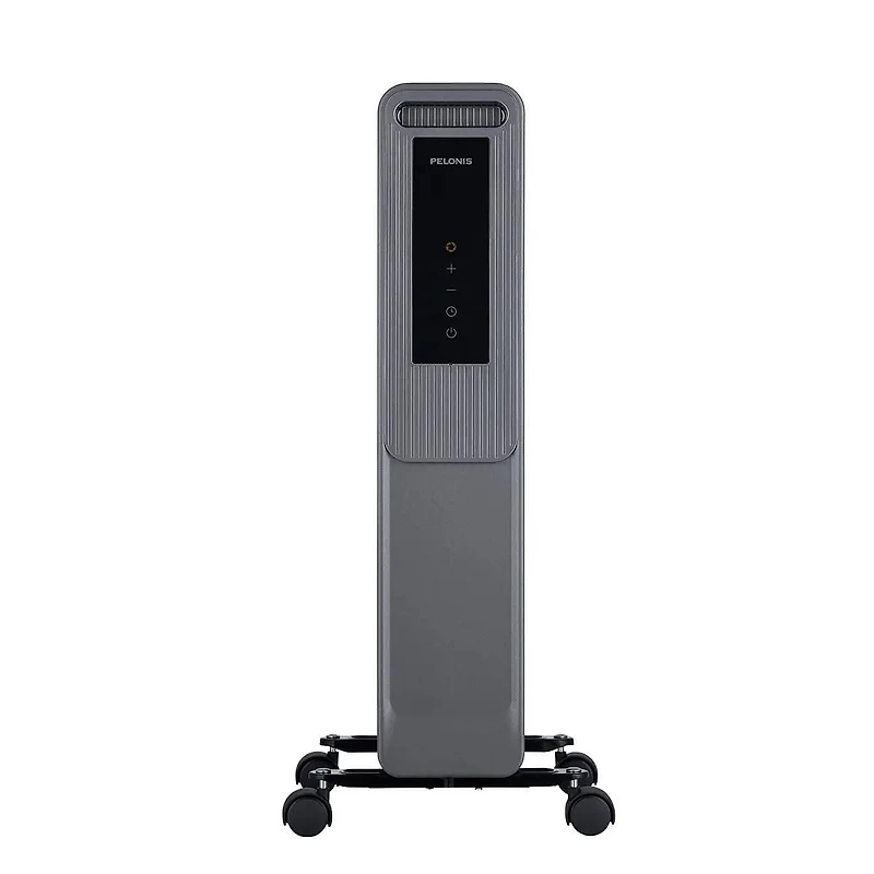 Radiateur à huile électrique Pelonis 1500 W à 3 réglages Gris