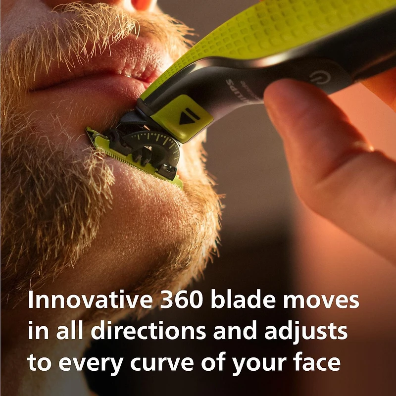 Philips OneBlade 360 Visage pack bonus (1 lame gratuite) , NiMH, QP2724BP OneBlade 360