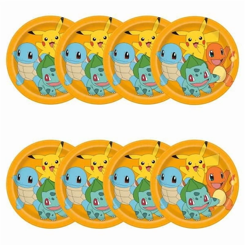 Pokémon Round 9" Dinner Plates, 8ct, Diameter 21.9cm