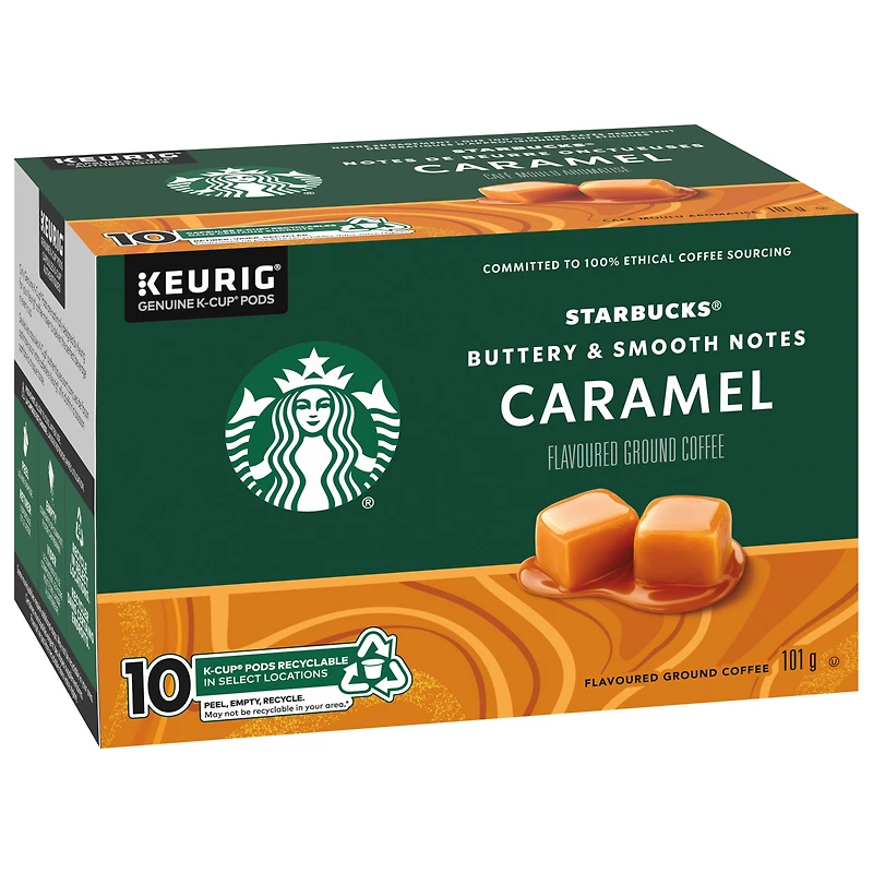 Caramel Flavoured Ground Coffee K-Cup Pods Box 10 pc