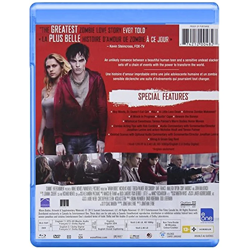 Film Warm Bodies (Blu-ray + DVD) (Anglais)