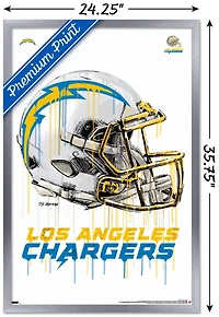 NFL Los Angeles Chargers - Drip Helmet 20 Wall Poster