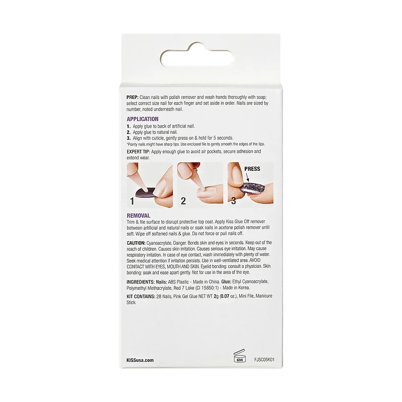 KISS Gel Fantasy - Ongles Postiches, Longs