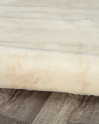 Faux Cowhide Rug, Ivory