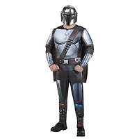 COSTUME HOMME MANDALORIEN STAR WARS (ADULTE) - Combinaison Homme avec Cape Amovible et Casque 3D