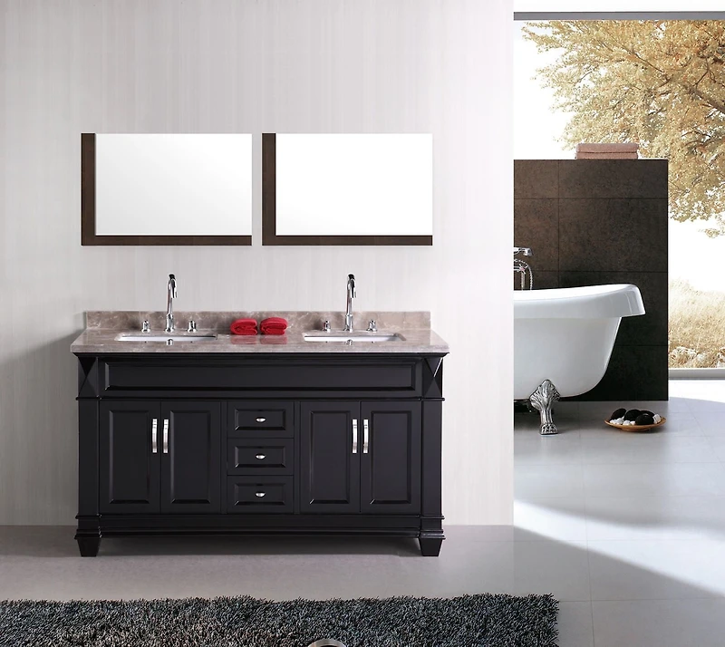 Imaginations Américaines 35.5-po. W Wood Mirror Gris